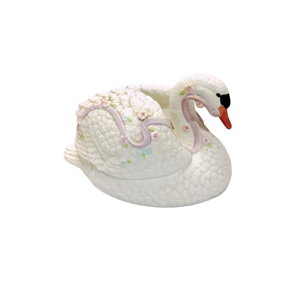 Vintage 1986 Enesco Imports Ceramic Swan